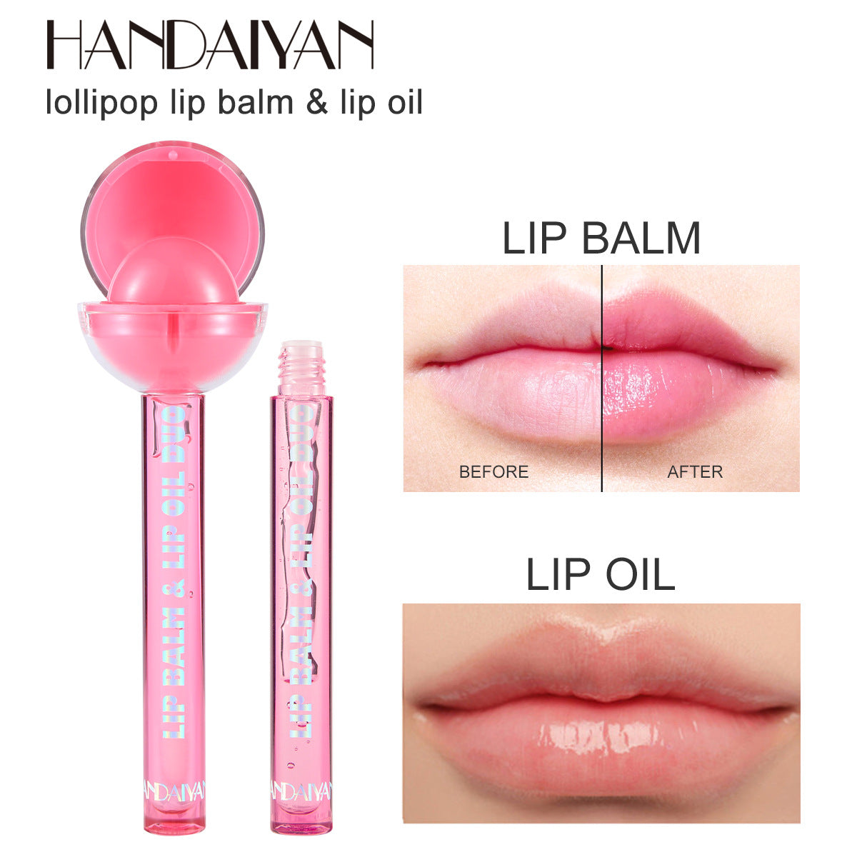 HANDAIYAN Dual-Use Lollipop Color-Changing Lipstick Lipstick Lip Oil Lip Gloss Lipstick