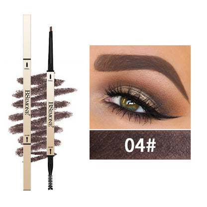 Natural Long-Lasting Waterproof Non-Fading Very Fine Three-Dimensional Not Easy To Smudge Double-Ended Small Gold Bar Eyebrow Pencil