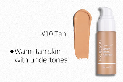 Makeup Liquid Foundation Matte Oil Control Concealer Foundation European and American Makeup Full Coverage Long-Lasting Waterproof Non-Sticky