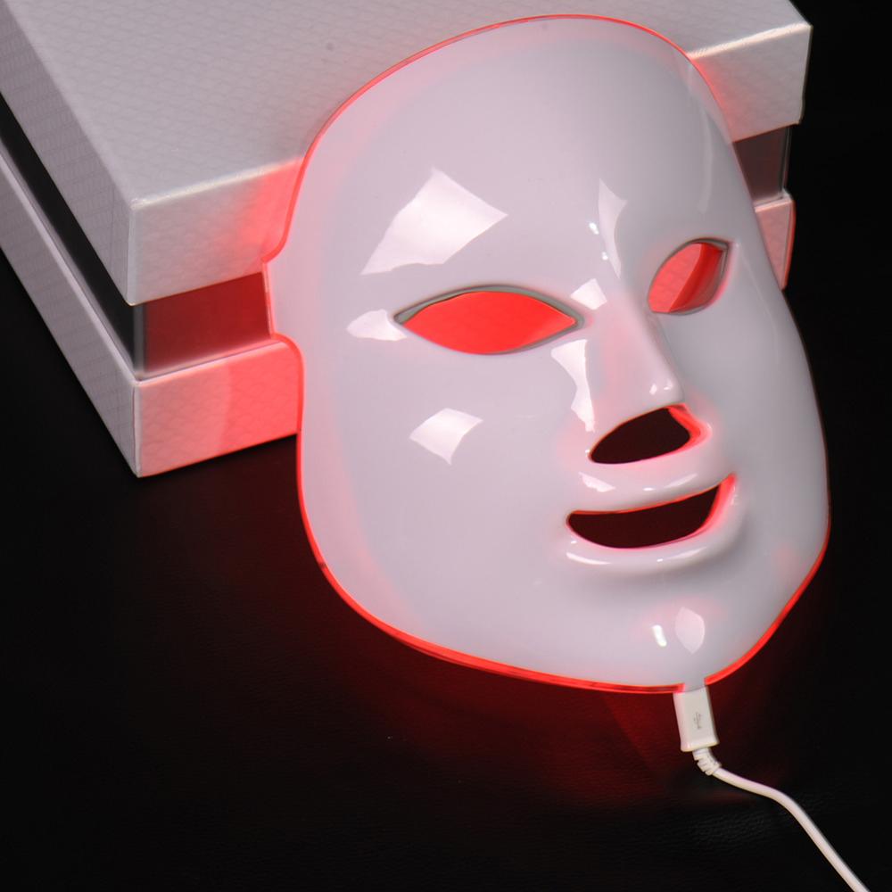 7 Colors Light Photon LED Electric Facial Mask At-Home Photon Skin Care Beauty Mask for Anti Wrinkles Acne Reduction