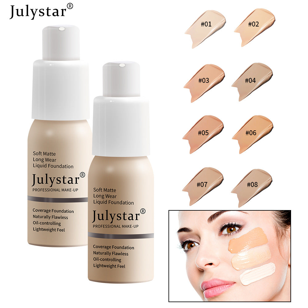 8 color foundation cream oil control concealer long-lasting liquid foundation make-up cream