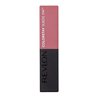 REVLON Lipstick, ColorStay Suede Ink, Built-in Primer, Infused with Vitamin E, Waterproof, Smudge-proof, Matte Color, 008 That Girl, 0.09 oz.