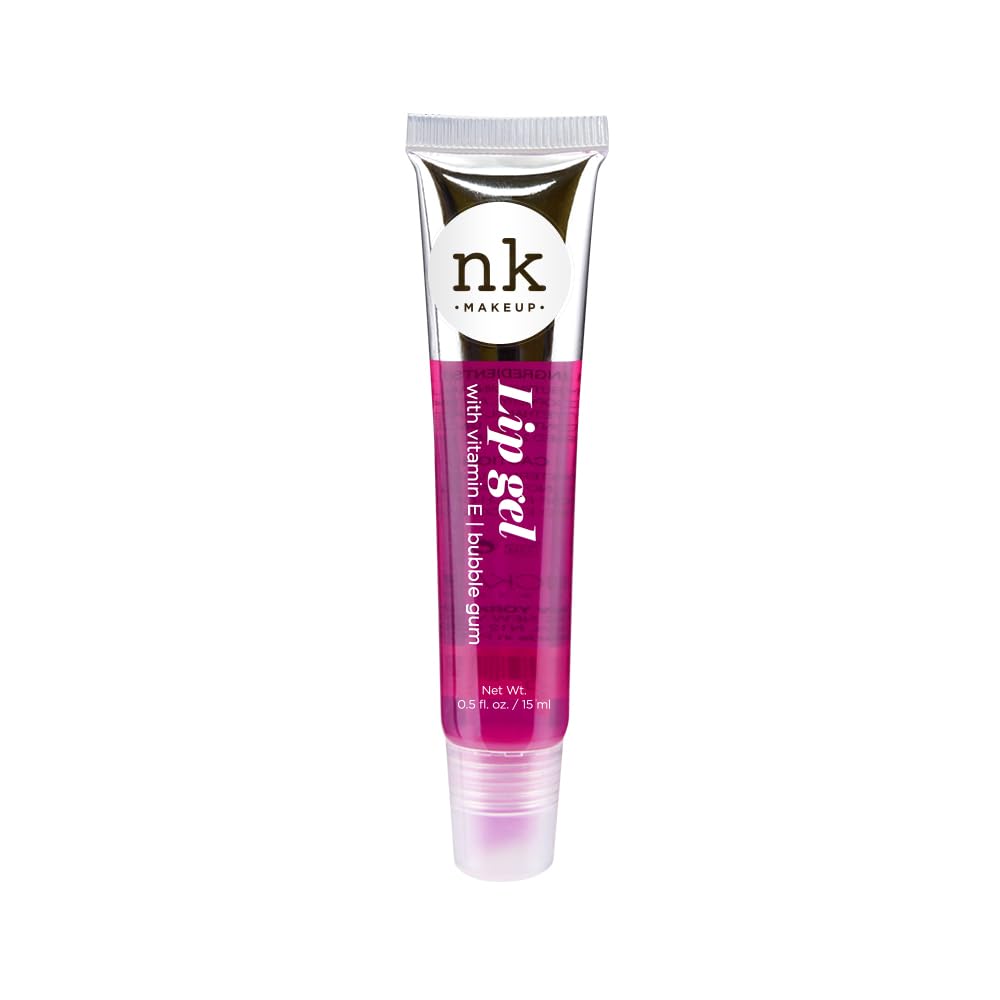 NICKA K NEW YORK VARIETY SET OF 5 NK Hydrating Lip Gel - Vitamin E (Clear, Rosehip Oil, Bubble Gum, Cherry, Strawberry)