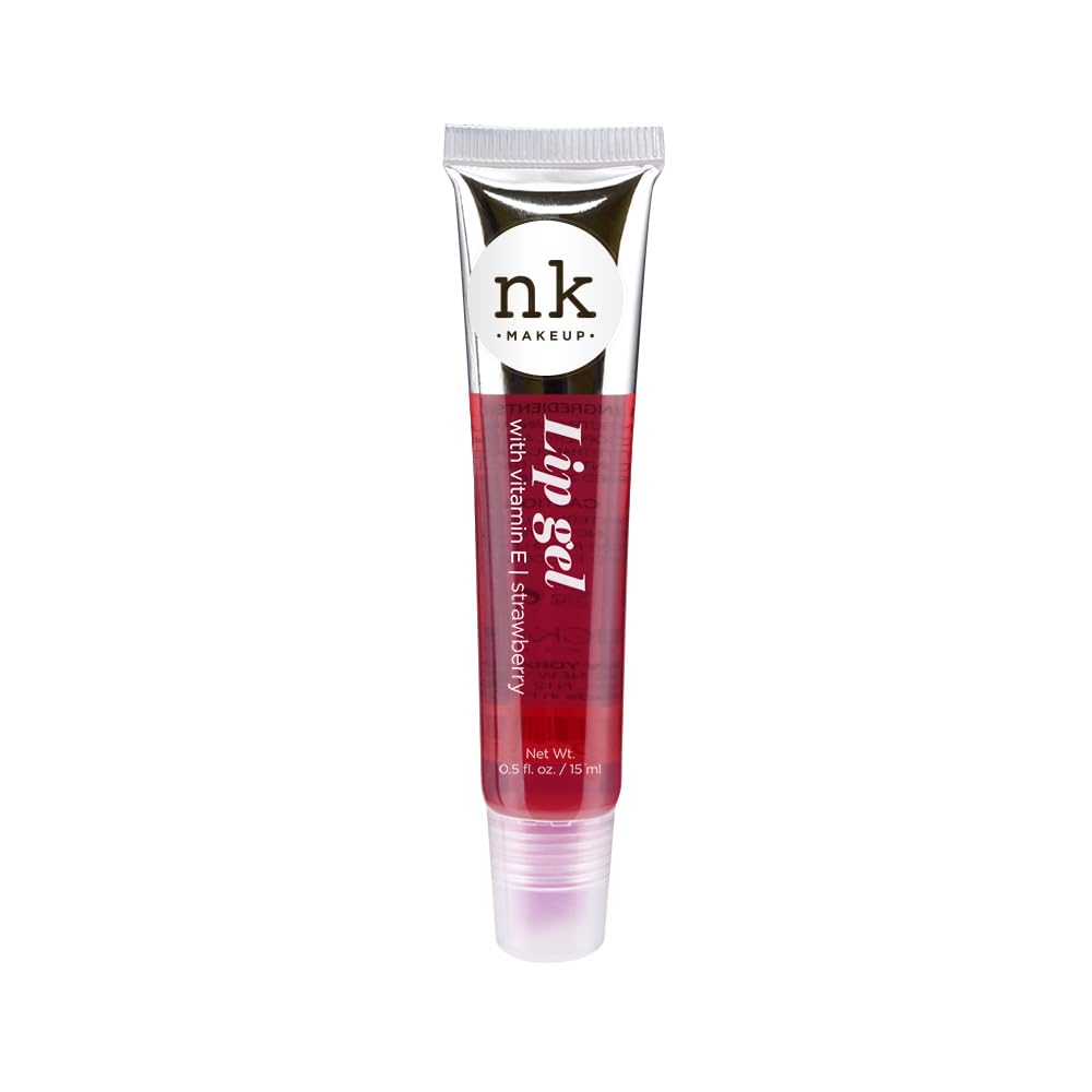 NICKA K NEW YORK VARIETY SET OF 5 NK Hydrating Lip Gel - Vitamin E (Clear, Rosehip Oil, Bubble Gum, Cherry, Strawberry)