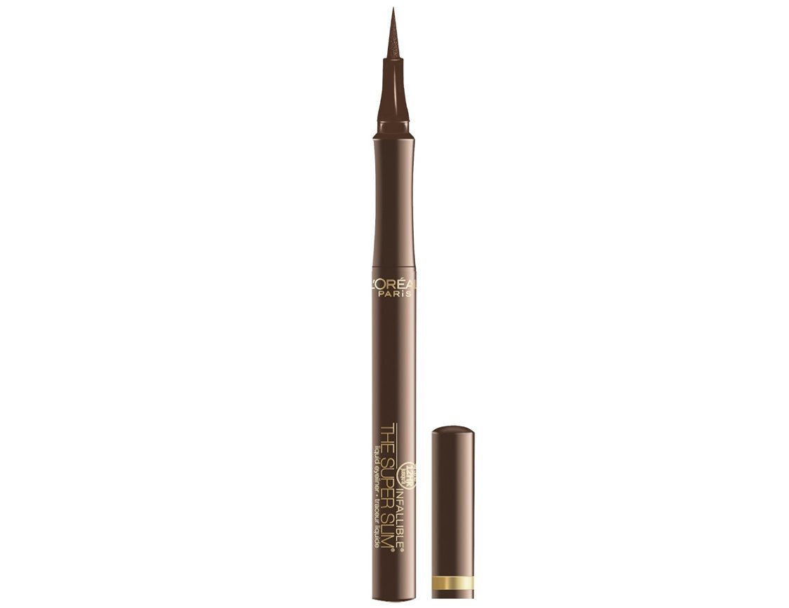 L’Oréal Paris Makeup Infallible Super Slim Long-Lasting Liquid Eyeliner, Ultra-Fine Felt Tip, Quick Drying Formula, Glides on Smoothly, Brown, 0.03 fl oz., 1 Count