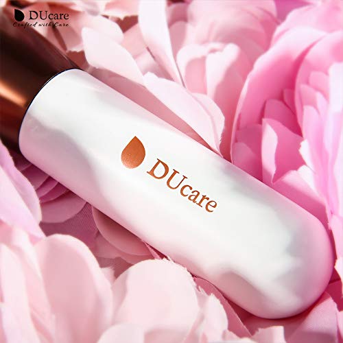 DUcare Foundation Brush,Flat Top Kabuki Brush Synthetic Professional Makeup Brush Liquid Blending Mineral Powder Buffing Stippling Makeup Tools, Rose Golden/White