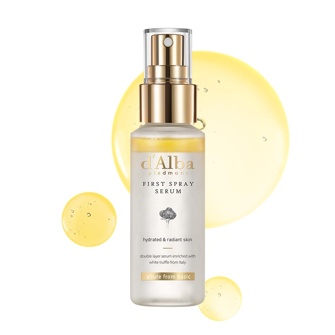 d'alba Piedmont Italian White Truffle First Spray Serum, Vegan Skin Care, Hydrating Face Moisturizer, Glow Serum for Radiant Skin, Non Comedogenic, All In One Mist, Korean Skin Care (1.69 fl oz.)