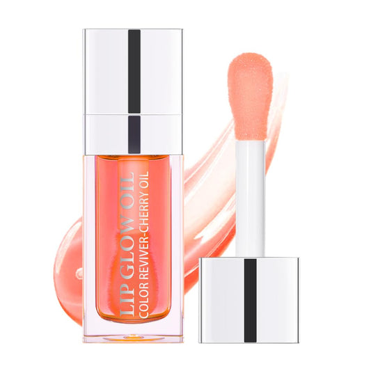 VENYSIS Hydrating Lip Glow Oil, Moisturizing Lip Gloss, Plumping Lip Oil, Non-Sticky Long Lasting Lip Oil Gloss, Transparent Lip Oil Tinted, Reduce lip lines (Pink)