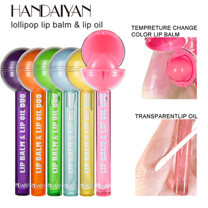 HANDAIYAN Dual-Use Lollipop Color-Changing Lipstick Lipstick Lip Oil Lip Gloss Lipstick