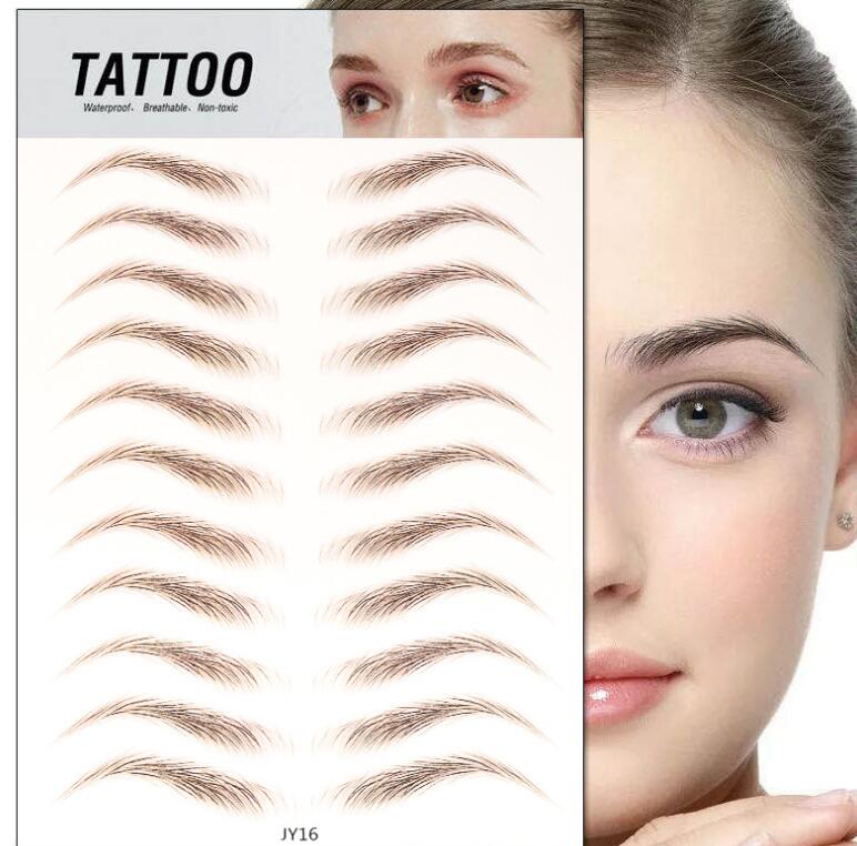 Magic 4D Hair-like Eyebrow Tattoo Sticker False Eyebrows 7 Day Long Lasting Super Waterproof Makeup Eye Brow Stickers Cosmetics