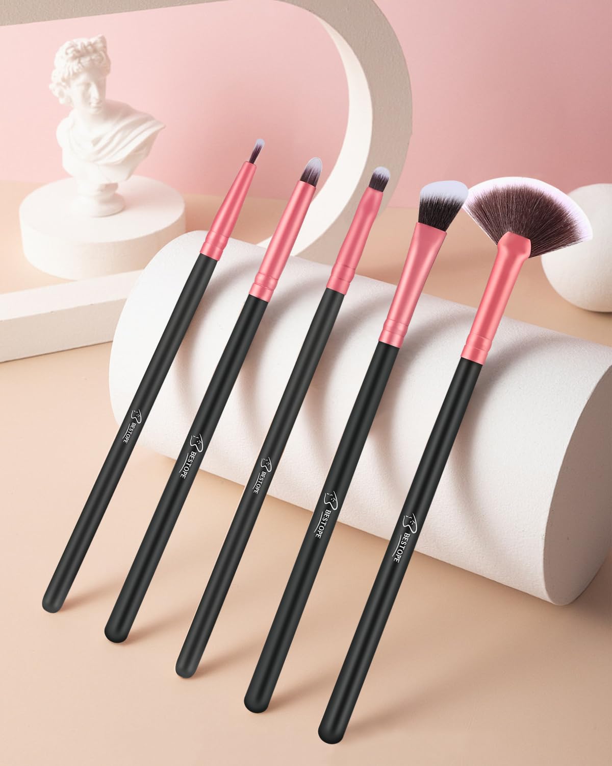 BESTOPE PRO Makeup Brushes 16 Pcs Makeup Brush Set, Blending Brush for Foundation, Premium Synthetic Powder Concealers Makeup Brushes for Eyes and Face, Eye Shadows Brushes, Eyeliner Make Up Brushes