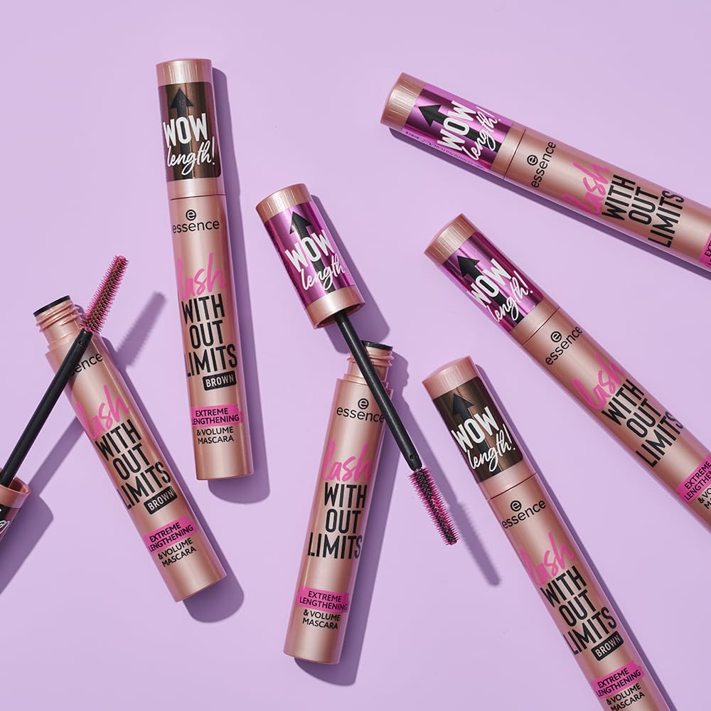 essence | Lash Without Limits Extreme Lengthening & Volume Mascara (01 | Extra Black) | Volumizing & Lengthening | Vegan, Cruelty Free & Paraben Free