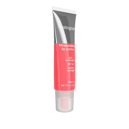 Neutrogena MoistureShine Lip Soother Gloss with SPF 20 Sun Protection, High Gloss Tinted Lip Moisturizer with Hydrating Glycerin and Soothing Cucumber for Dry Lips, Glaze 60,.35 oz