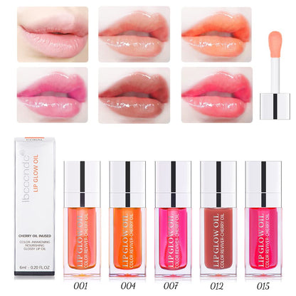 VENYSIS Hydrating Lip Glow Oil, Moisturizing Lip Gloss, Plumping Lip Oil, Non-Sticky Long Lasting Lip Oil Gloss, Transparent Lip Oil Tinted, Reduce lip lines (Pink)