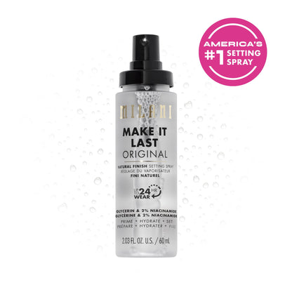 Milani Make It Last Original - Natural Finish Setting Spray 3-in-1 Setting Spray and Primer- Prime + Correct + Set Makeup Finishing Spray and Primer - Long Lasting Makeup Primer and Spray 2.03 Fl. Oz