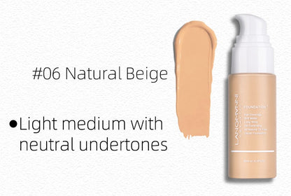 Makeup Liquid Foundation Matte Oil Control Concealer Foundation European and American Makeup Full Coverage Long-Lasting Waterproof Non-Sticky