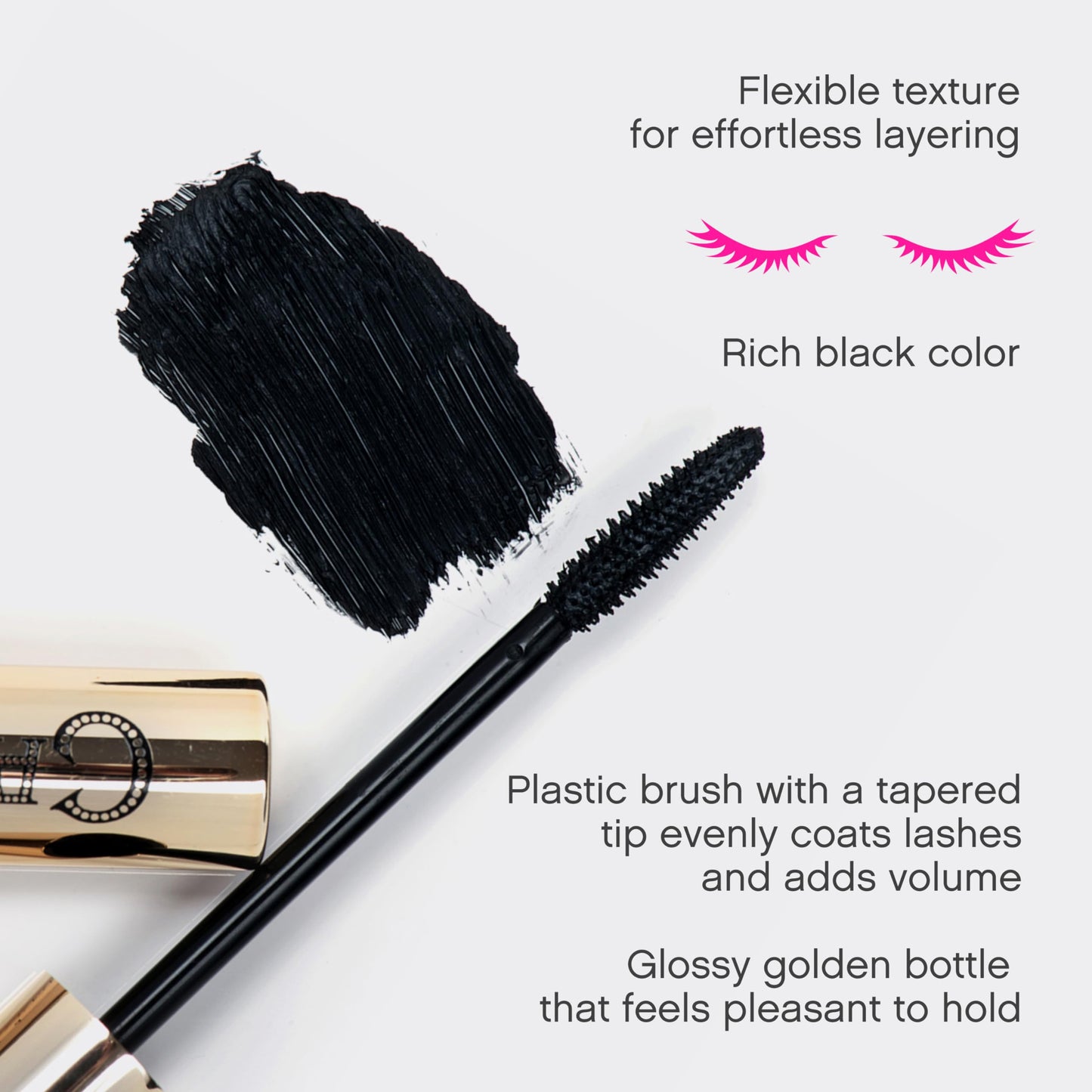 Vivienne Sabó Cabaret Premiere Black Mascara, Volume and Length, Defining, Curling, No Flaking, No Clumping, Smudge Proof, Washable, Cruelty-Free, Made in Europe, (01 Black), 0.3 Fl Oz, 1 Pack