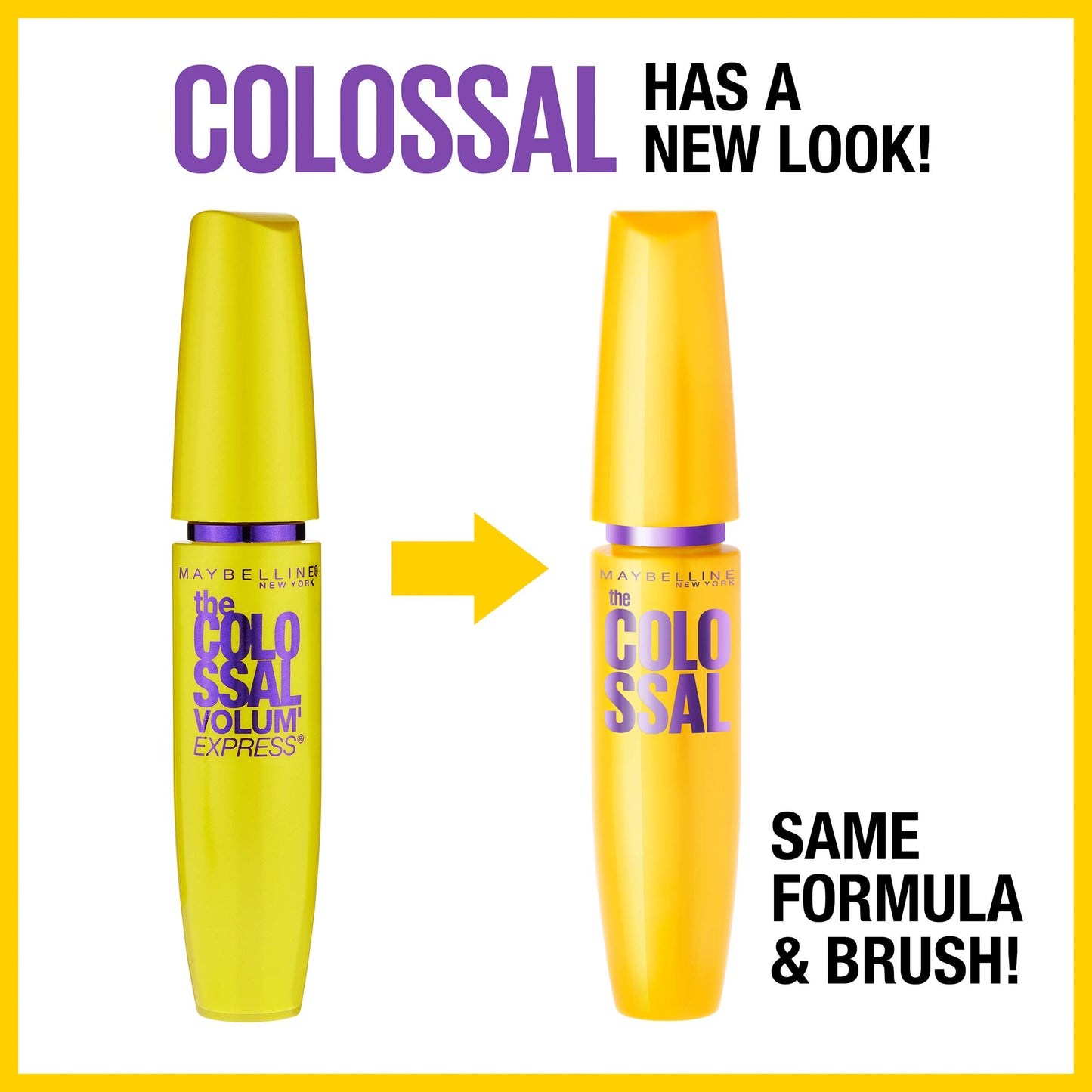 Maybelline Volum' Express Colossal Washable Mascara Makeup, Volumizing, Glam Black, 1 Count