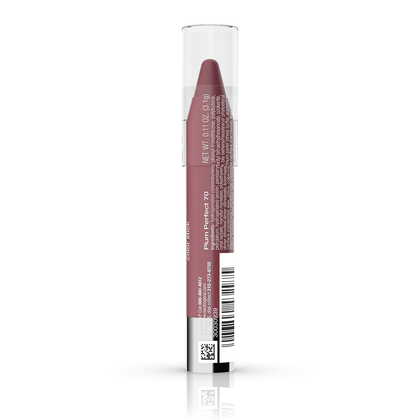 Neutrogena Moisturesmooth Color Lipstick, 70 Plum Perfect, .011 Oz.