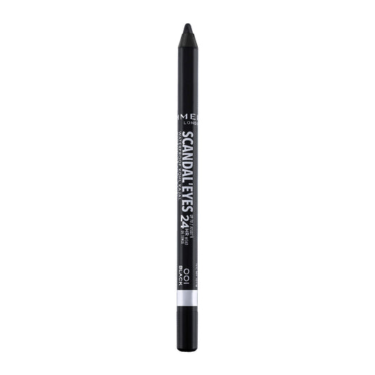 Rimmel London Scandaleyes Waterproof Gel Pencil Eyeliner, Long-Wearing, Ultra-Smooth, Smudge-Proof, 001, Black, 0.04oz