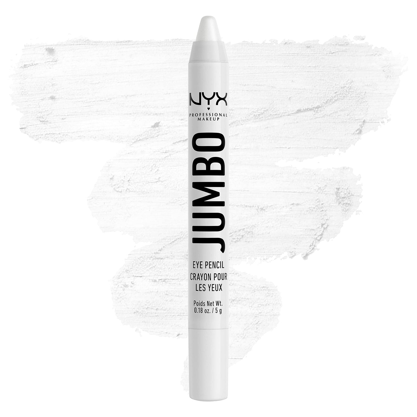 NYX PROFESSIONAL MAKEUP Jumbo Eye Pencil, Blendable Eyeshadow Stick & Eyeliner Pencil - Milk (White)