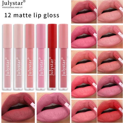 Fog Matte Lip Glaze non-stick cup, non-fading lip gloss, genuine makeup