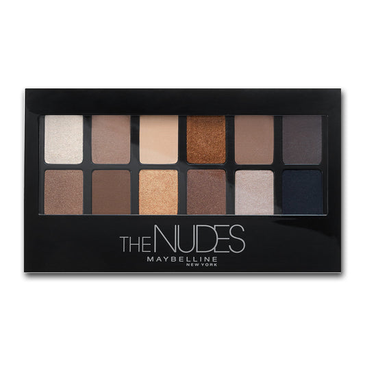 Maybelline The Nudes Eyeshadow Palette Makeup, 12 Pigmented Matte & Shimmer Shades, Blendable Powder, 1 Count