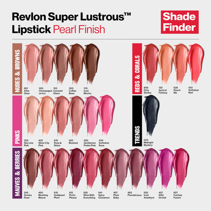 Revlon Super Lustrous Lipstick, Creamy Formula For Soft, Fuller-Looking Lips, Moisturized Feel, 245 Smoky Rose, 0.15 oz