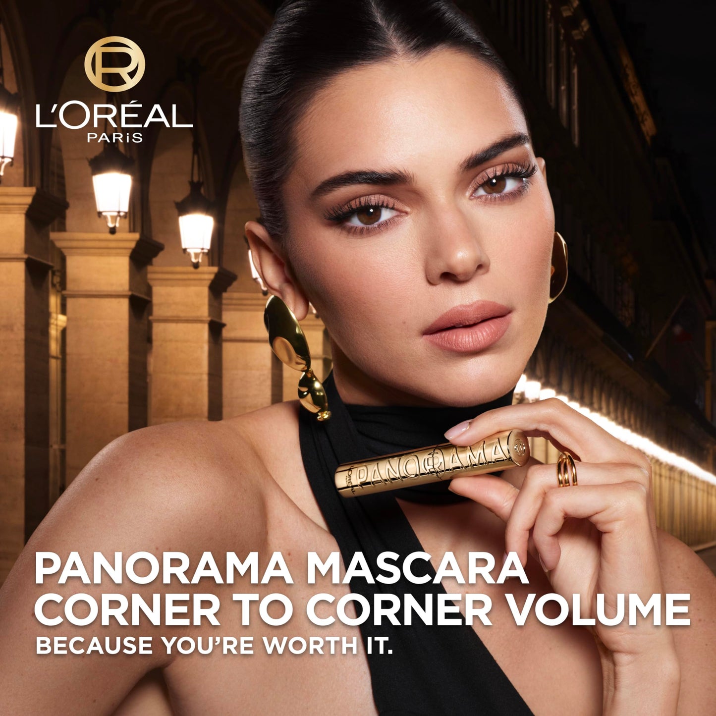 L’Oréal Paris Voluminous Panorama Mascara,Volumizing and Lengthening Mascara,Washable Longwear and Smudge Resistant Make Up,Black Brown,0.33 Fl Oz