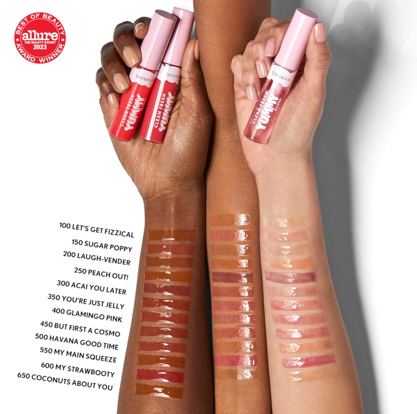 COVERGIRL Clean Fresh Yummy Gloss – Lip Gloss, Sheer, Natural Scents, Vegan Formula - Let’s Get Fizzical