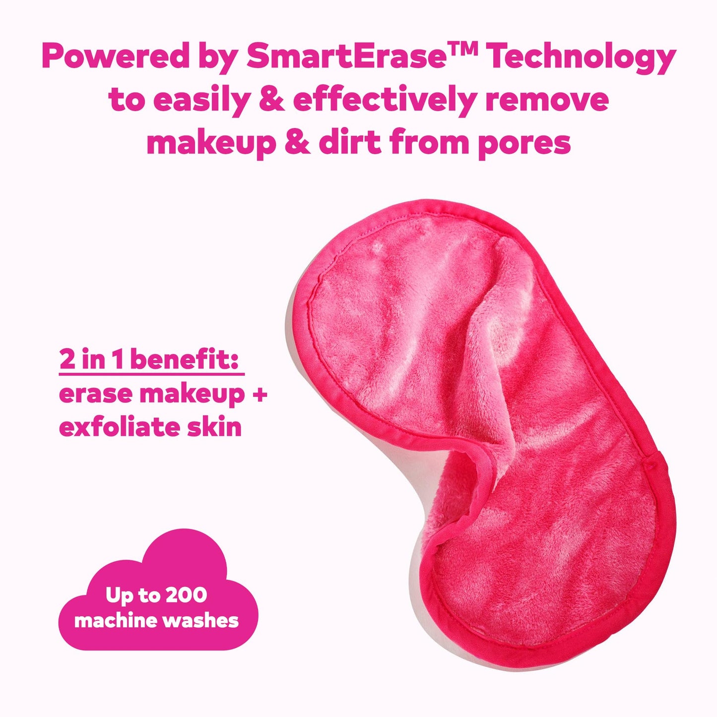 The Original Makeup Eraser, Erase All Makeup With Just Water, Including Waterproof Mascara, Eyeliner, Foundation, Lipstick and More, Original Pink