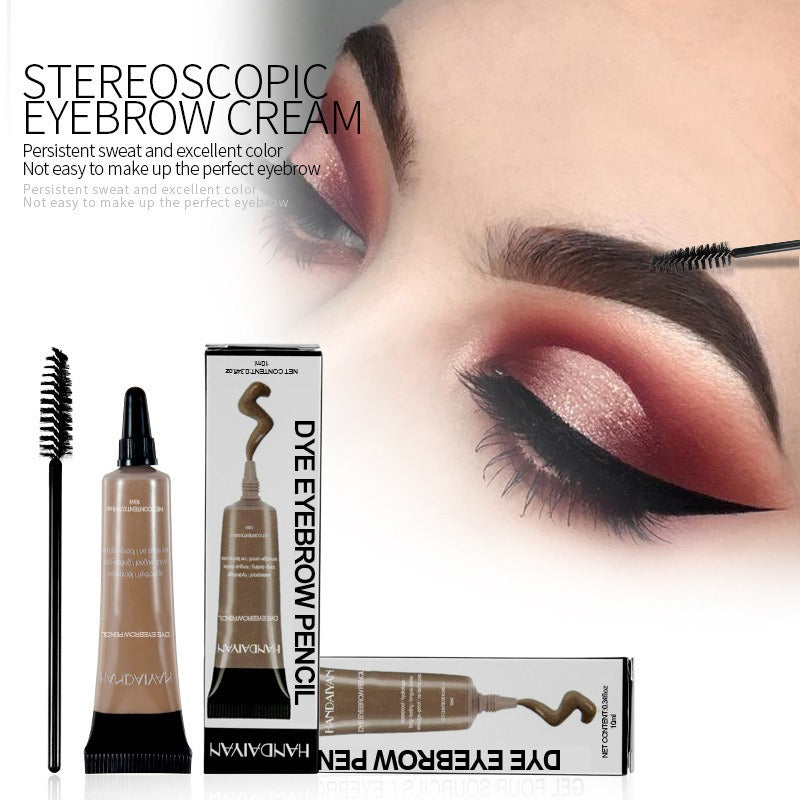 Handaiyan Styled Eyebrow Gel Waterproof and Non Halogenic Liquid Eyebrow Dyeing Cream Wild Eyebrow Holder