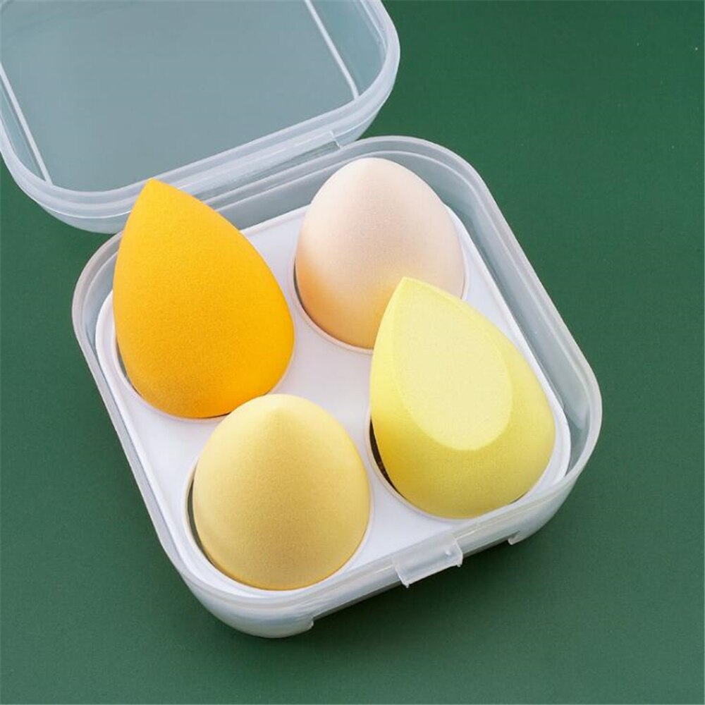 4pcs Makeup Blender Hydrophilic Non-Latex Makeup Sponge with Storage Box