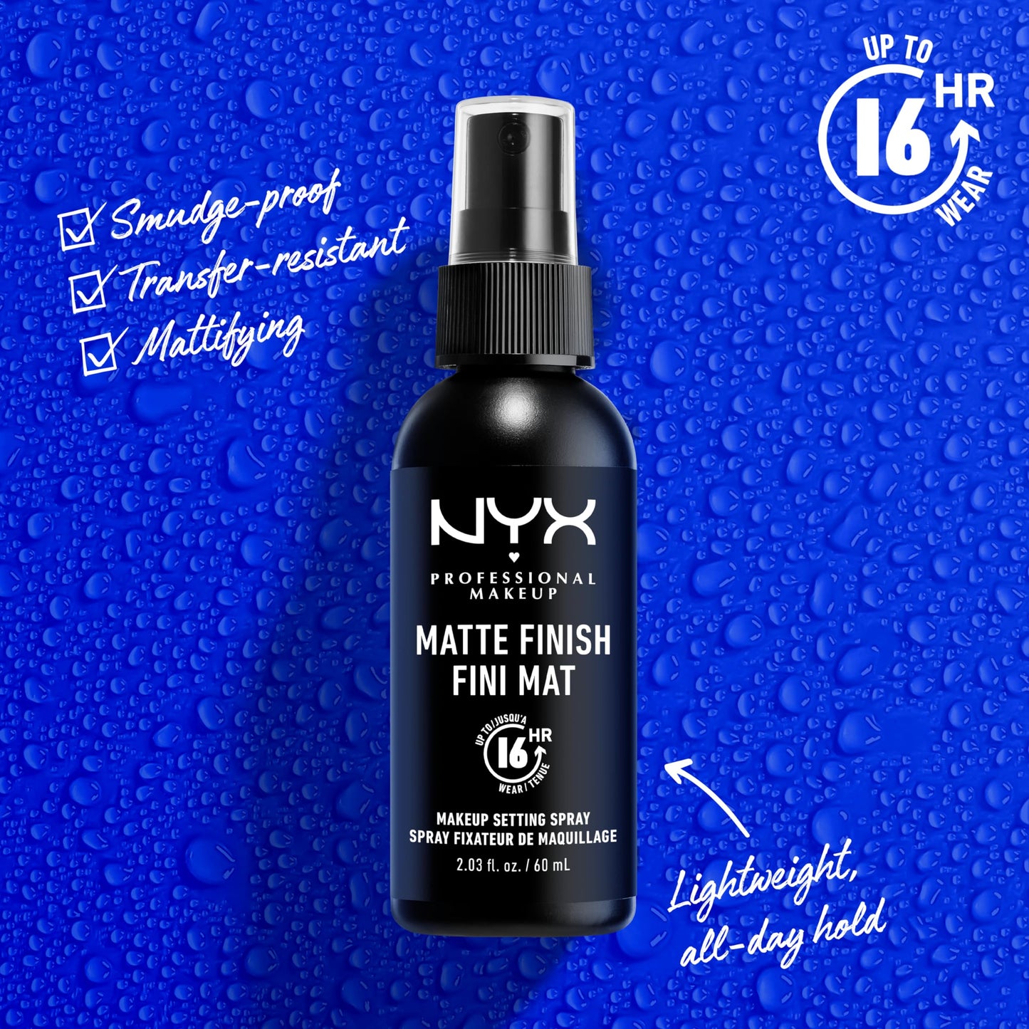 NYX PROFESSIONAL MAKEUP Makeup Setting Spray - Matte Finish, Long-Lasting Vegan Formula (Packaging May Vary)