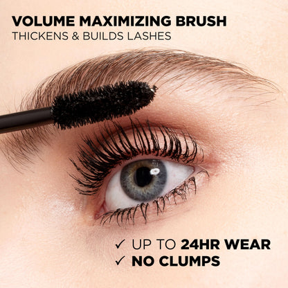 L'Oreal Paris Makeup Voluminous Original Volume Building Mascara, Blackest Black, 0.28 fl; Oz, 1 Count