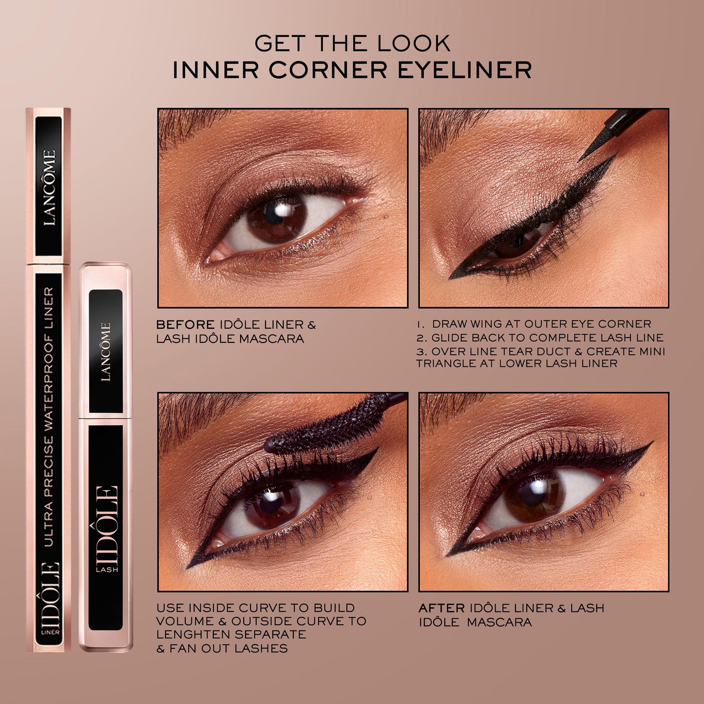 Lancôme Lash Idôle Lash-Lifting & Volumizing Mascara - Black Mascara for Instant Volume, Length & Lift - Smudge Proof & Up To 24H Wear - Black