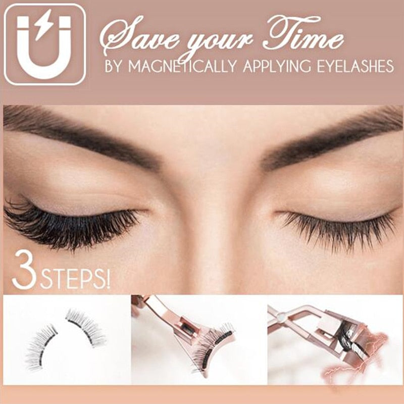 Magnetic Quantum Eyelash Curler with False Eyelashes