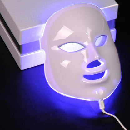 7 Colors Light Photon LED Electric Facial Mask At-Home Photon Skin Care Beauty Mask for Anti Wrinkles Acne Reduction