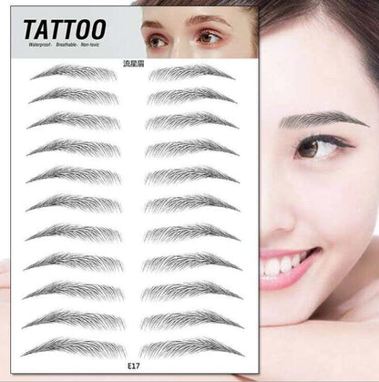 Magic 4D Hair-like Eyebrow Tattoo Sticker False Eyebrows 7 Day Long Lasting Super Waterproof Makeup Eye Brow Stickers Cosmetics