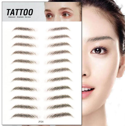 Magic 4D Hair-like Eyebrow Tattoo Sticker False Eyebrows 7 Day Long Lasting Super Waterproof Makeup Eye Brow Stickers Cosmetics