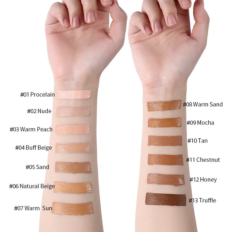 Makeup Liquid Foundation Matte Oil Control Concealer Foundation European and American Makeup Full Coverage Long-Lasting Waterproof Non-Sticky