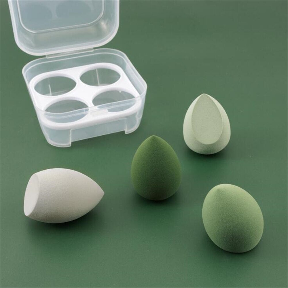 4pcs Makeup Blender Hydrophilic Non-Latex Makeup Sponge with Storage Box