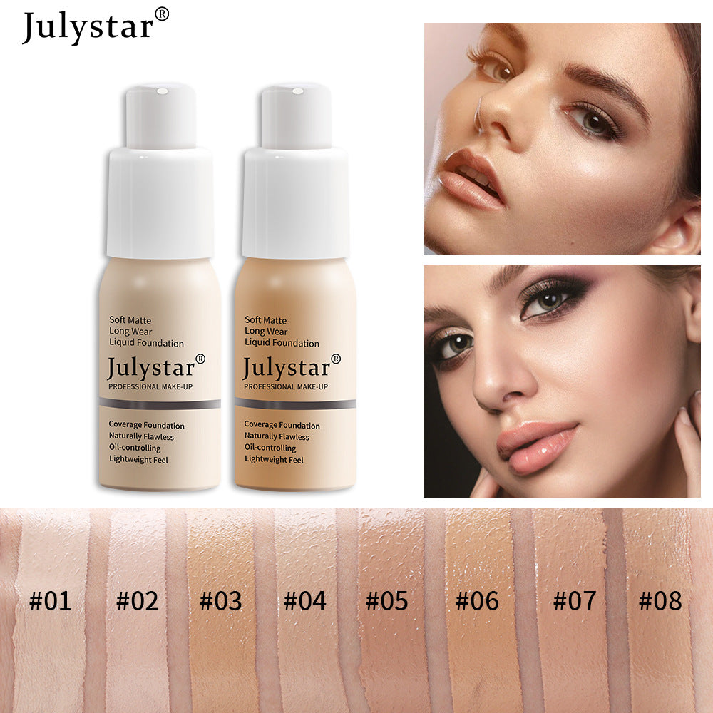 8 color foundation cream oil control concealer long-lasting liquid foundation make-up cream