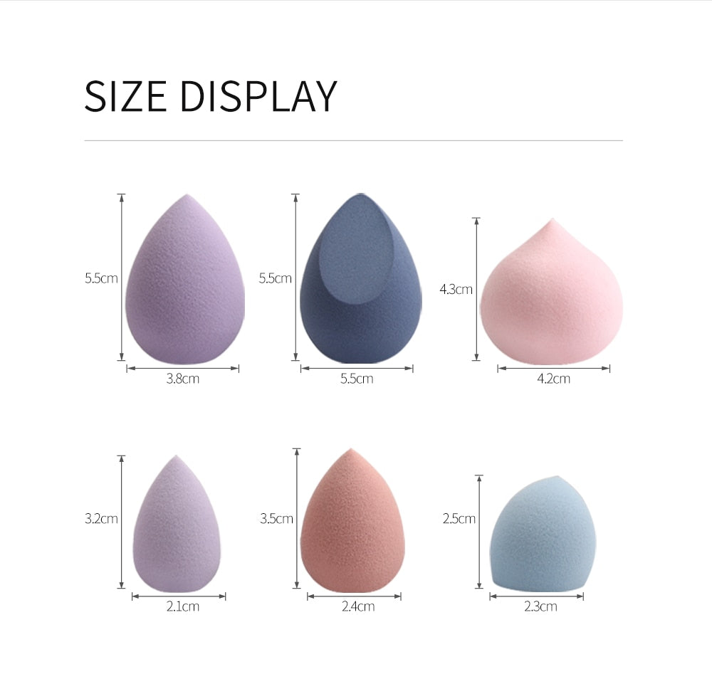 5PCS Makeup Sponge Set Cosmetic Puff Foundation Concealer Powder Puff Beauty Make Up Tool