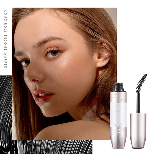 Pudaier Thick Curling Waterproof Slender Mascara Is Natural Waterproof And Without Smudging Silicone Brush Head 5d Mascara