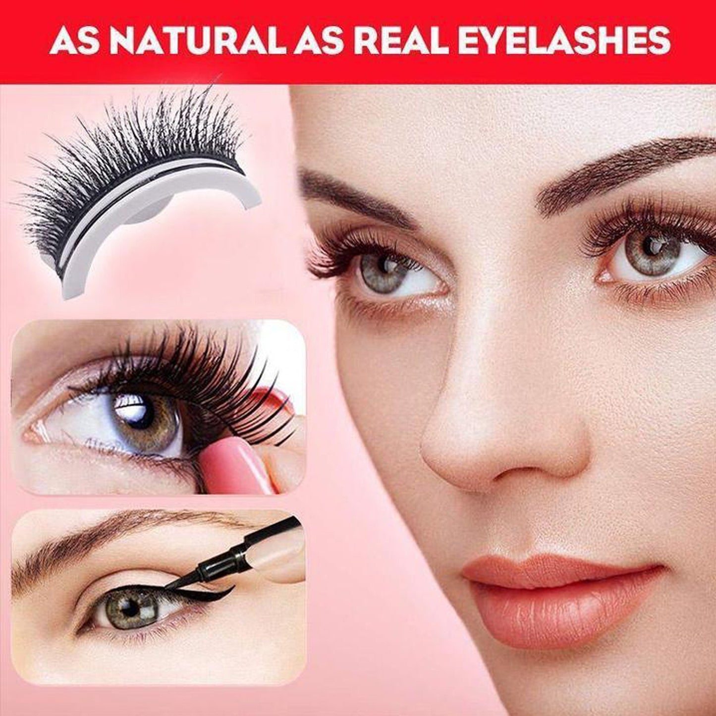 Self-Adhesive 3D Mink Natural False Eyelashes