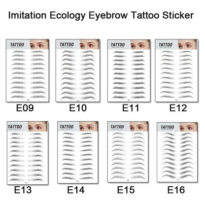 Magic 4D Hair-like Eyebrow Tattoo Sticker False Eyebrows 7 Day Long Lasting Super Waterproof Makeup Eye Brow Stickers Cosmetics