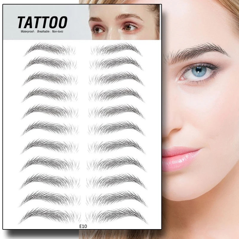 Magic 4D Hair-like Eyebrow Tattoo Sticker False Eyebrows 7 Day Long Lasting Super Waterproof Makeup Eye Brow Stickers Cosmetics