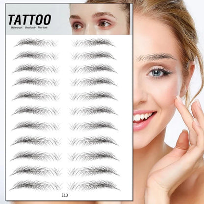 Magic 4D Hair-like Eyebrow Tattoo Sticker False Eyebrows 7 Day Long Lasting Super Waterproof Makeup Eye Brow Stickers Cosmetics