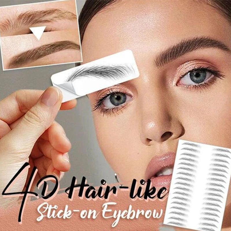 Magic 4D Hair-like Eyebrow Tattoo Sticker False Eyebrows 7 Day Long Lasting Super Waterproof Makeup Eye Brow Stickers Cosmetics